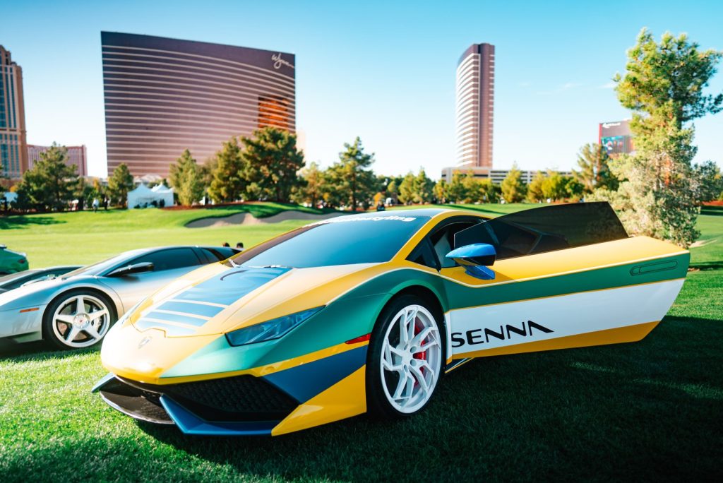Lamborghini com o tema Ayrton Senna, em Las Vegas