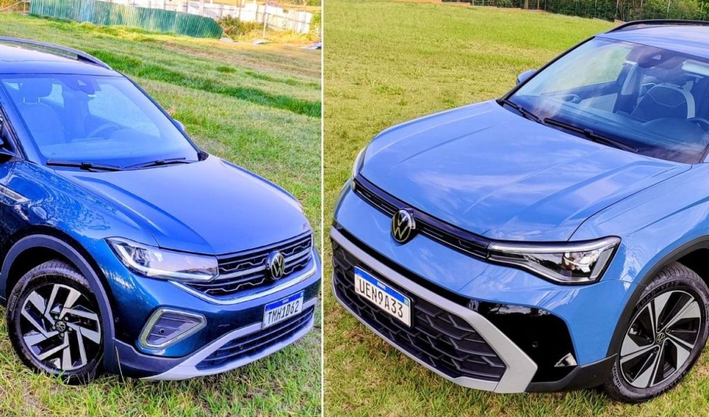 VW Taos Comfortline e VW T-Cross Highline - Foto: Lucca Mendonça